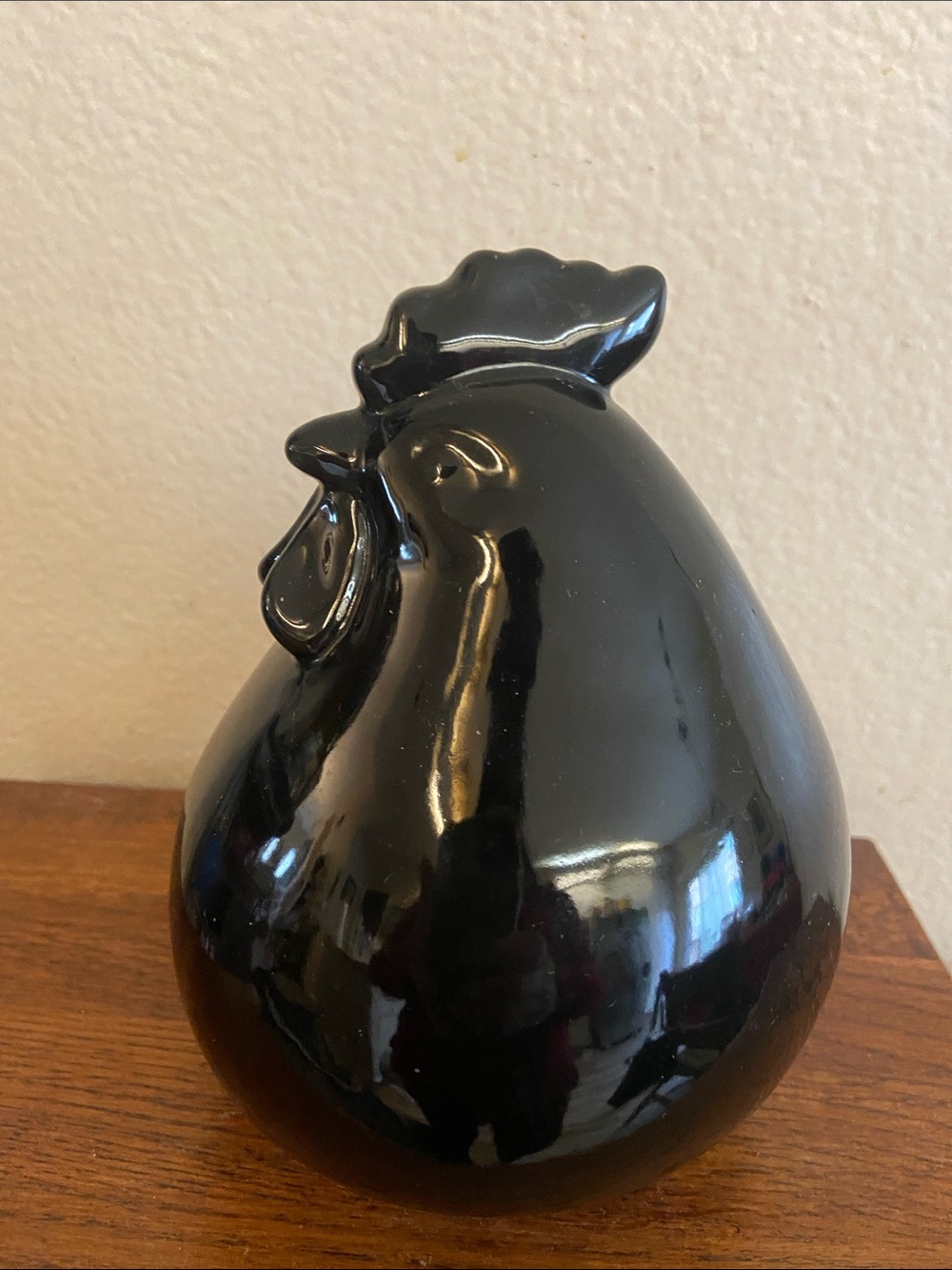 Black Ceramic Rooster Accent Sculpture - Picture 5 of 9